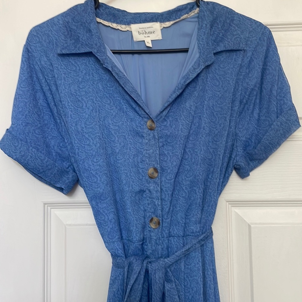 NEW / Blue Tea Dress.